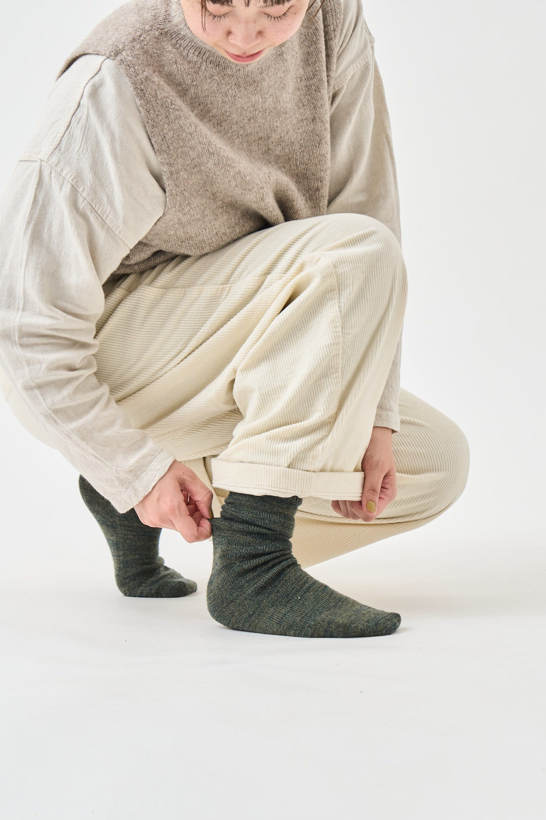 お手軽冷えとり靴下かかとなし ペアーズセット*