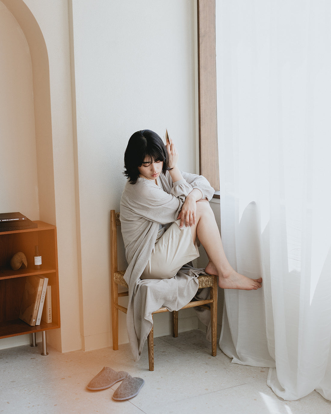 リラックスタイムに着たいシルクペチコートパンツ*