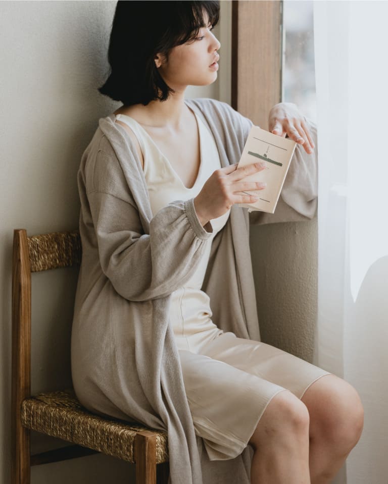 リラックスタイムに着たい、シルクペチコートパンツ